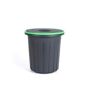 Ecoponto preto com pega verde 25l