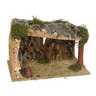 Cabana presépio em cortiça 30x20x25cm,  Cabana presépio em cortiça 30x20x25cm