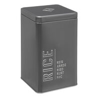 Lata para arroz cinza em metal 1,25kg