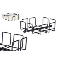 Porta guardanapos preto em metal