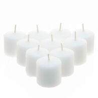Conjunto de 10 velas votiva brancas
