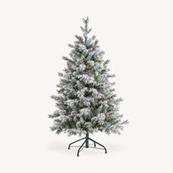 &Aacute;rvore de natal YUKON verde efeito neve com pinhas 150cm