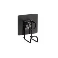 Gancho wc preto em metal com adesivo