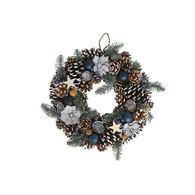 Coroa com pinha SNOWY 30cm