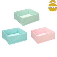 Caixa organizadora multicolor em TNT