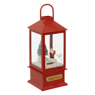 Lanterna com neve e led 19,5cm