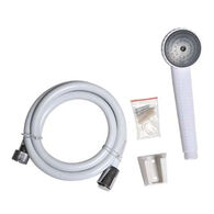 Kit chuveiro branco 1 fun&ccedil;&atilde;o e mangueira flex&iacute;vel 150cm