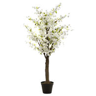 Planta cerejeira branca com vaso