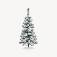 &Aacute;rvore de natal FLOQUE verde com efeito neve 100cm