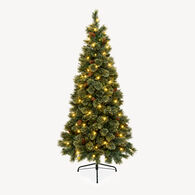 &Aacute;rvore de natal GLINTWOOD verde com pinhas 180cm