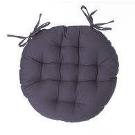 Coxim redondo cinza escuro em algod&atilde;o 38cm