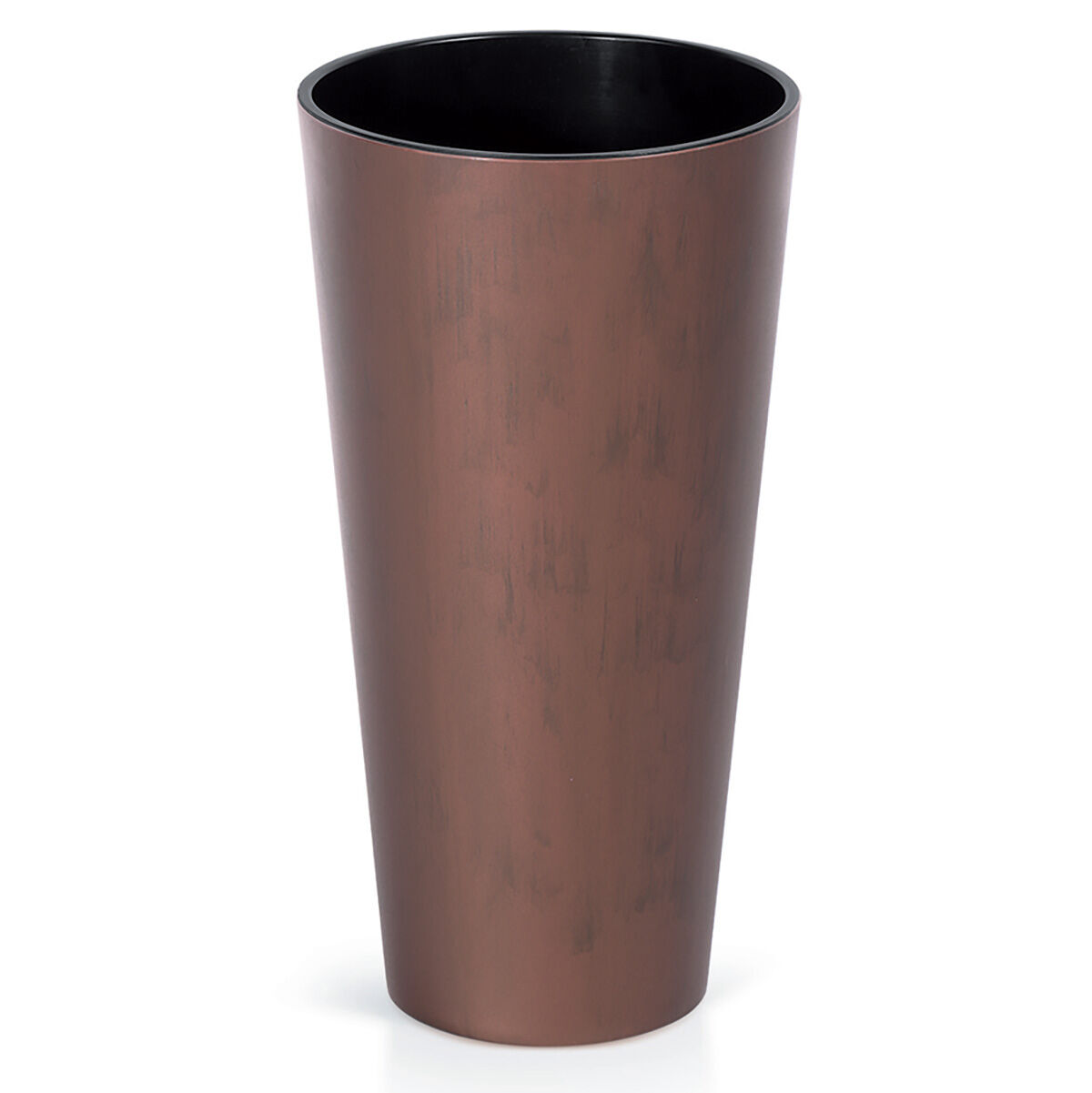 Vaso Per Fiori 7L Tubus Corten, Effetto Ruggine, 25x25x23,3 Cm, Plastica Resistente Gelo E UV, Prosperplast - 2