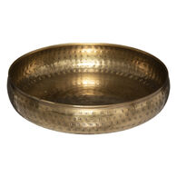Centro de mesa OASIS dourado martelado 30,5cm