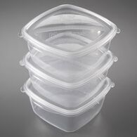 Conjunto de 3 caixas pl&aacute;sticas 1,2l