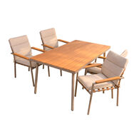 Conjunto de mesa exterior com 4 cadeiras
