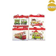 Saco de oferta com decoração veículos 32cm