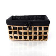 Cesto wc preto e bege 28x35cm