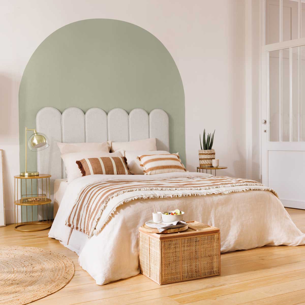 Candeeiro de mesa DOLCE RIVIERA em metal dourado e vidro