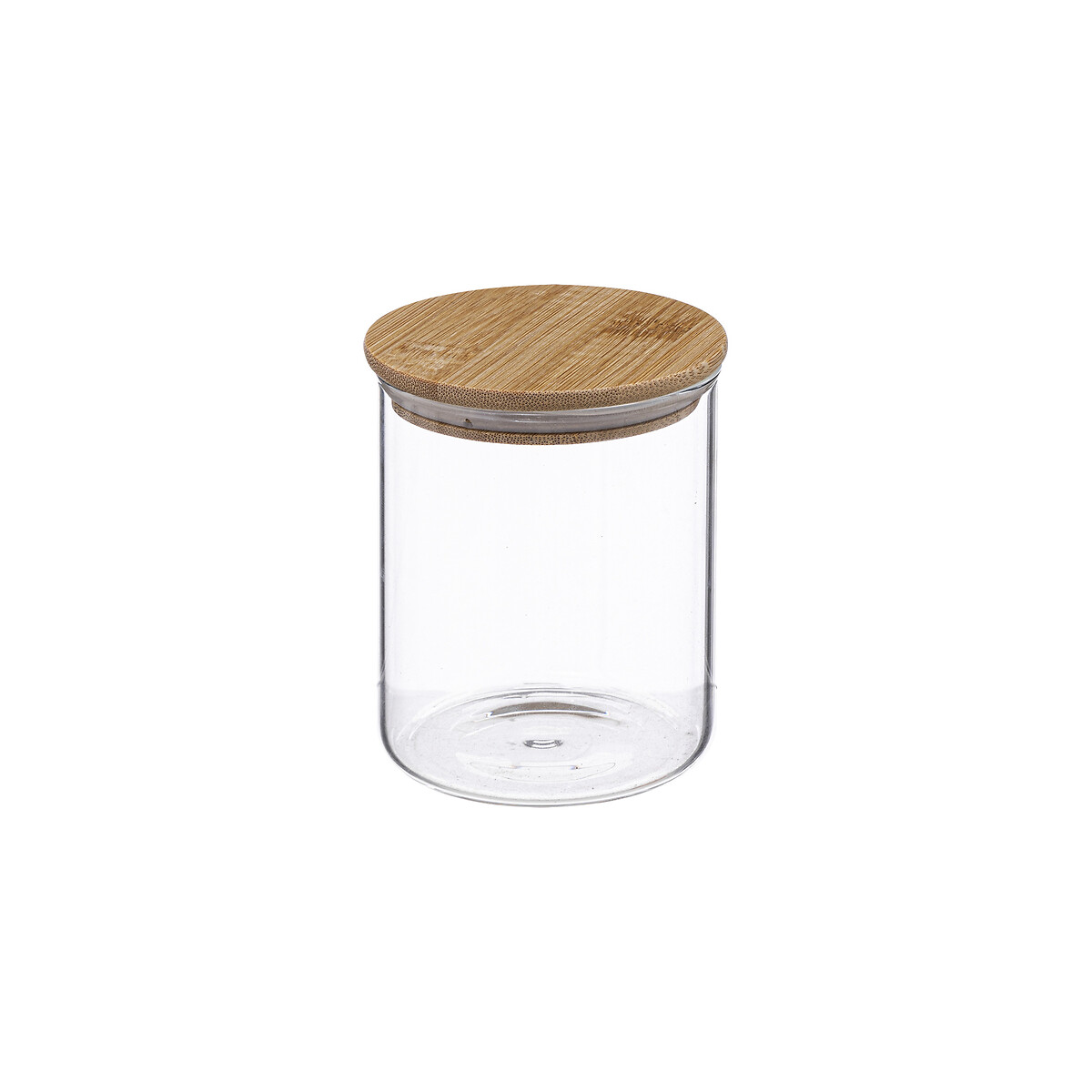Conjunto de 3 frascos vidro 0,4l com suporte bambu