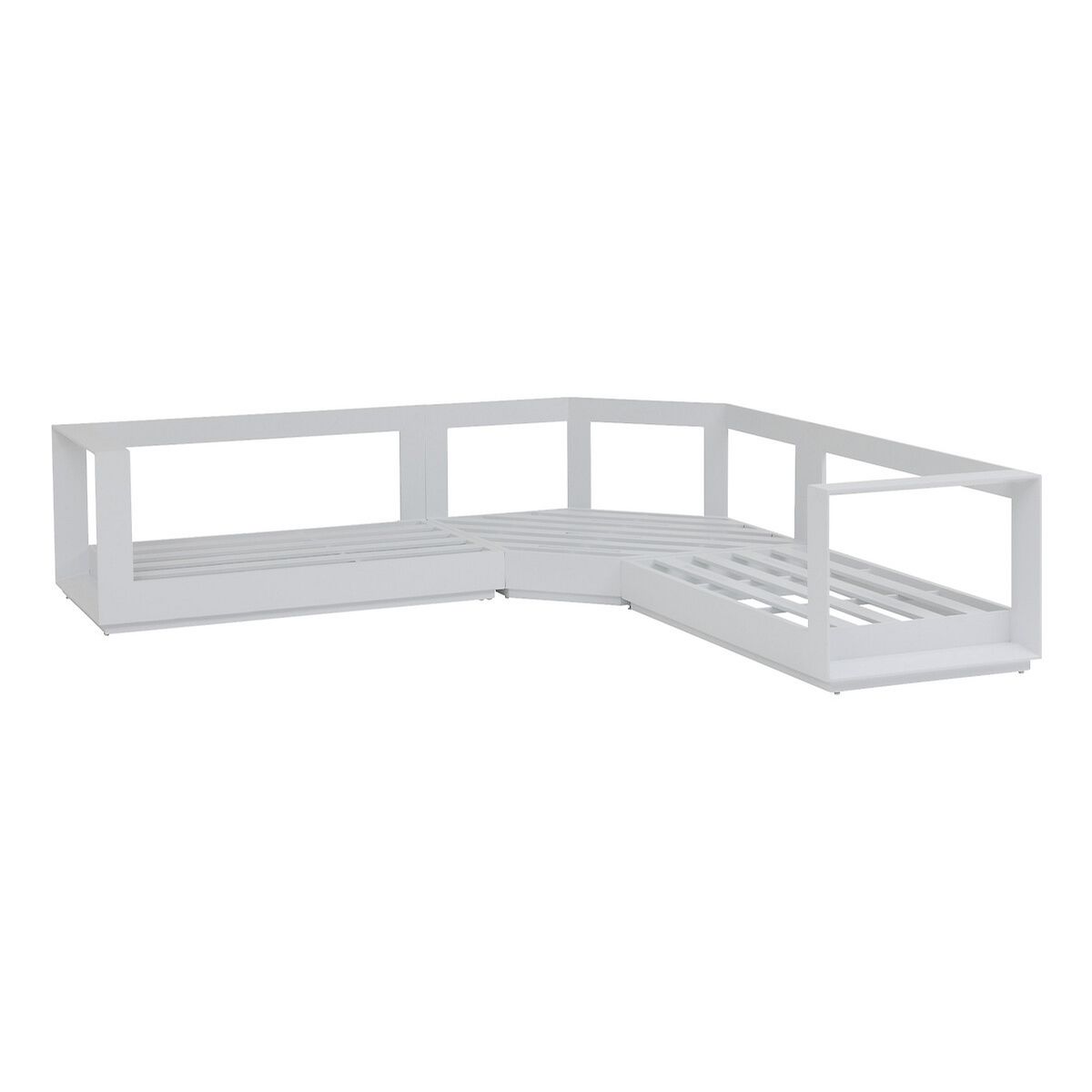 Conjunto de jardim ângulo ALLURE branco 5 lugares,  Conjunto de jardim ângulo ALLURE branco 5 lugares