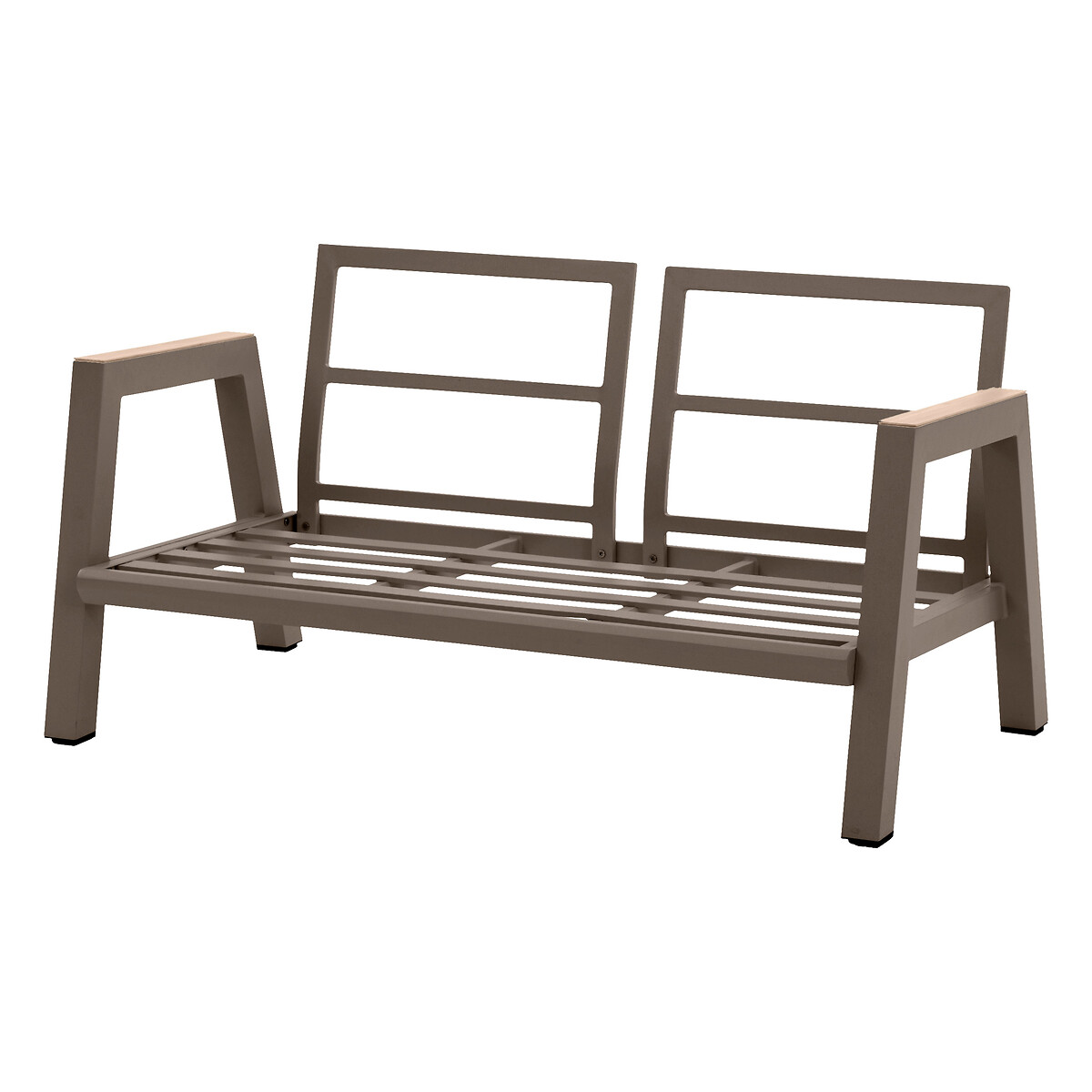 Sofá AXIOME bege e castanho em alumínio