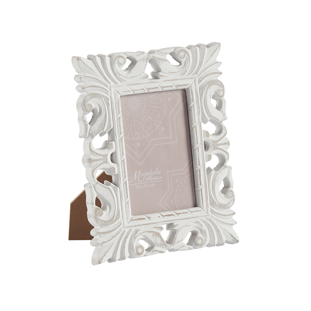 Moldura perfurada branca 22,5x18,5cm