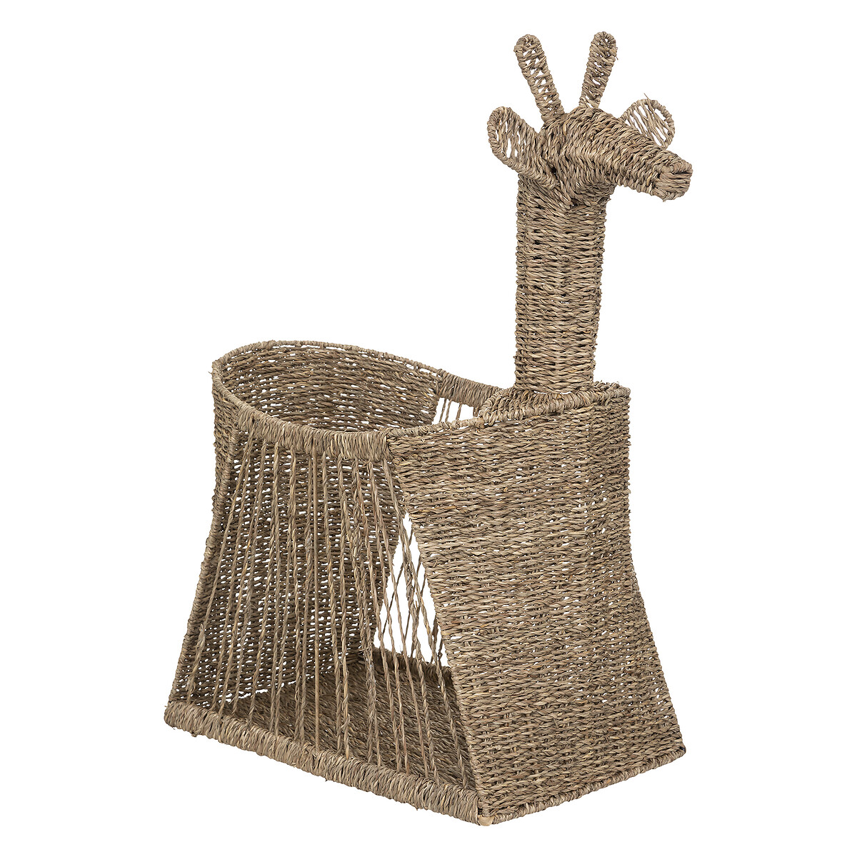 Cesto de arruma&ccedil;&atilde;o girafa bege