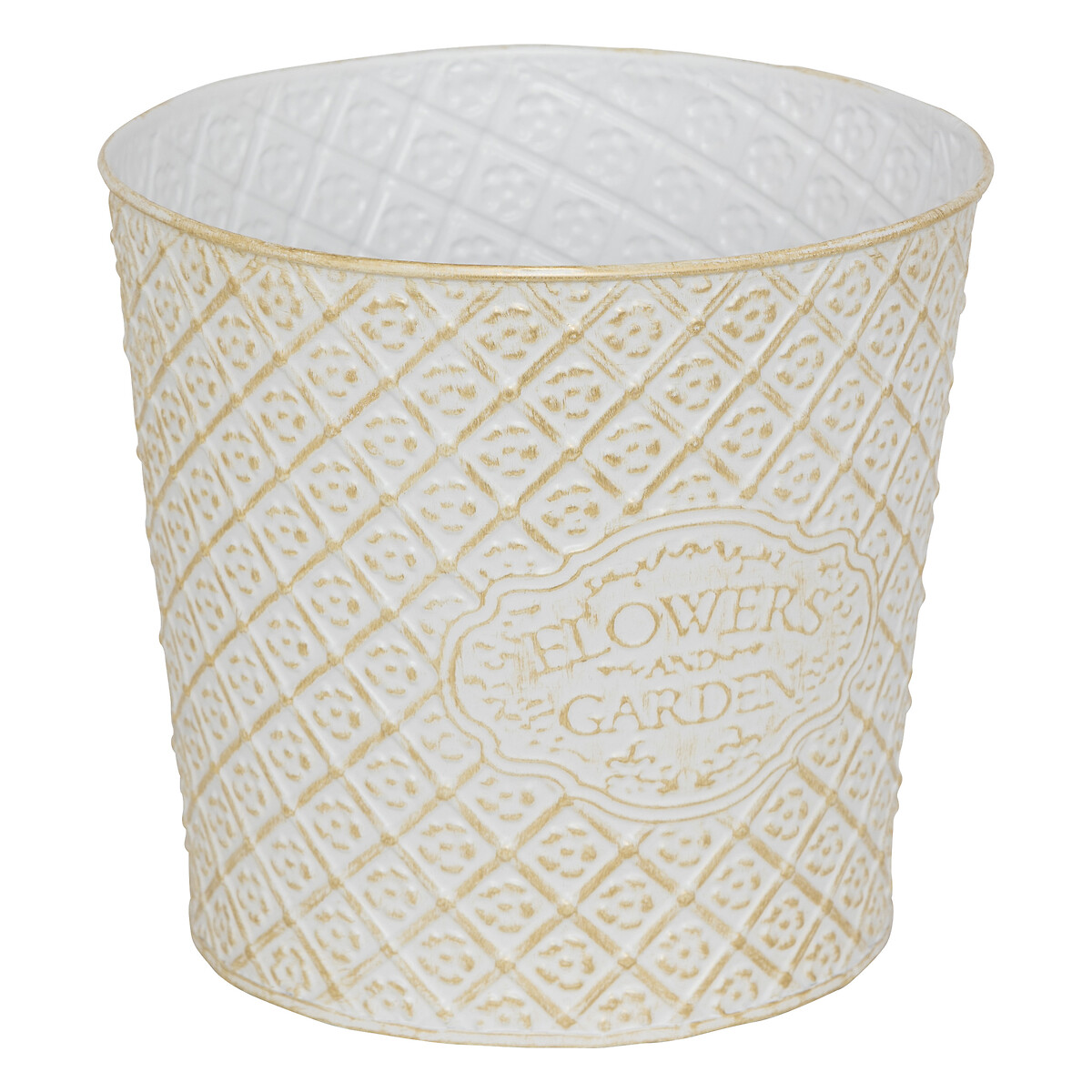Vaso TINO em ferro branco 22cm