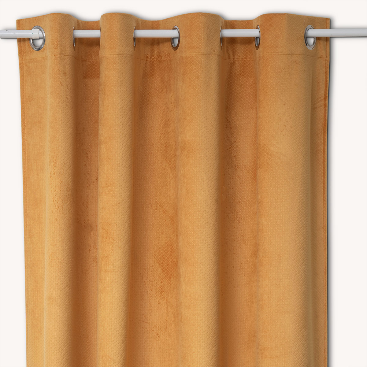 Cortina OTTO amarela em veludo 140x260cm