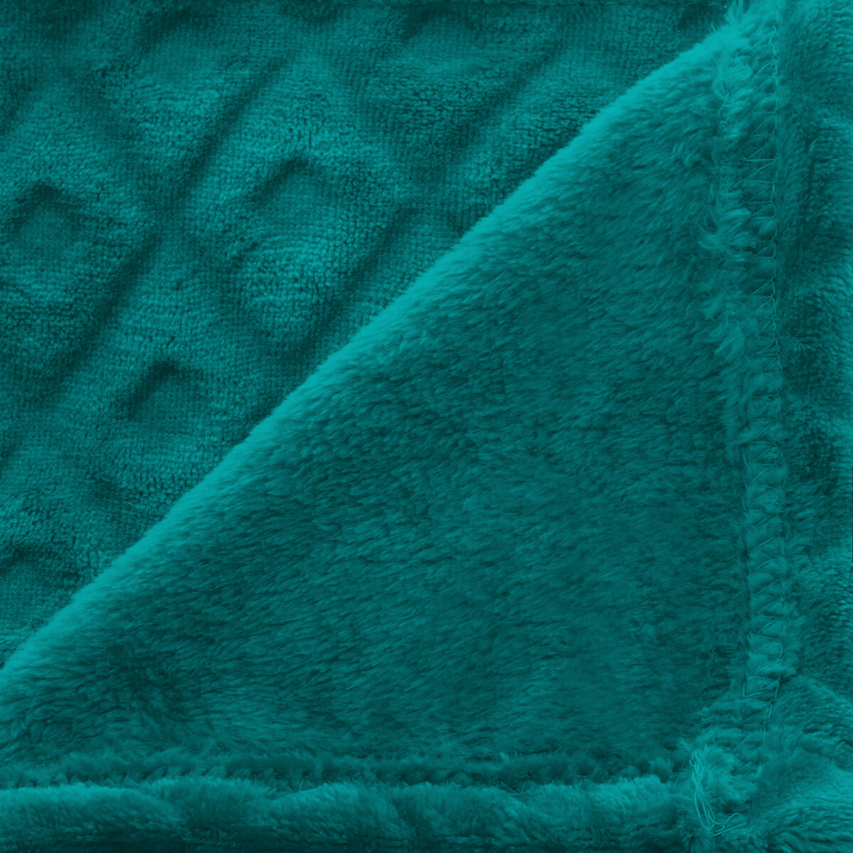 Manta losangos azul petr&oacute;leo 180x230cm