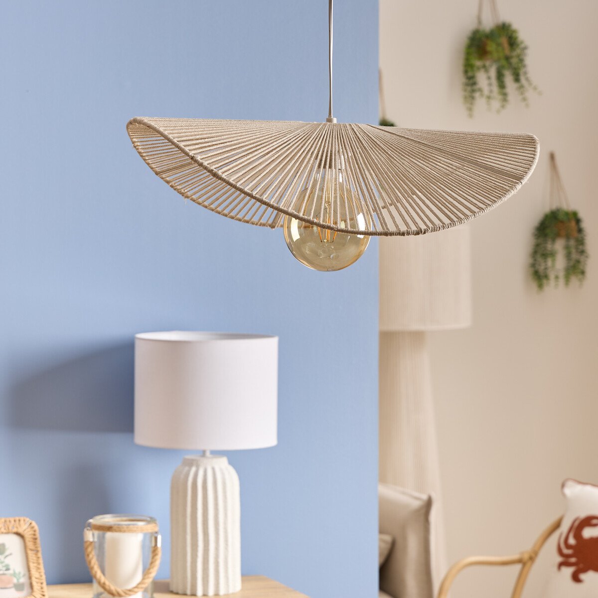 Candeeiro de teto ADELIA branco 58cm