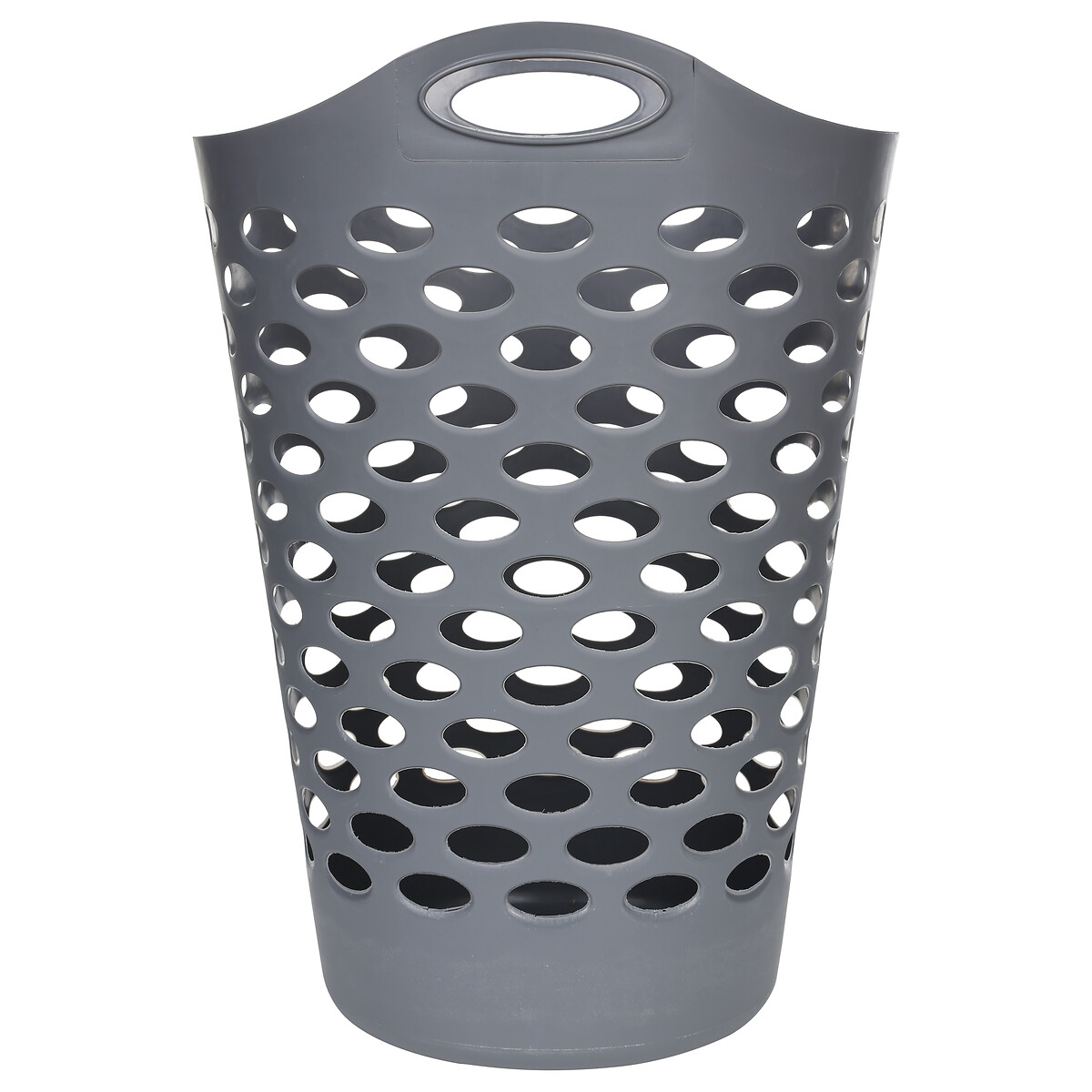 Cesto de roupa cinza flexível 60l,  Cesto de roupa cinza flexível 60l
