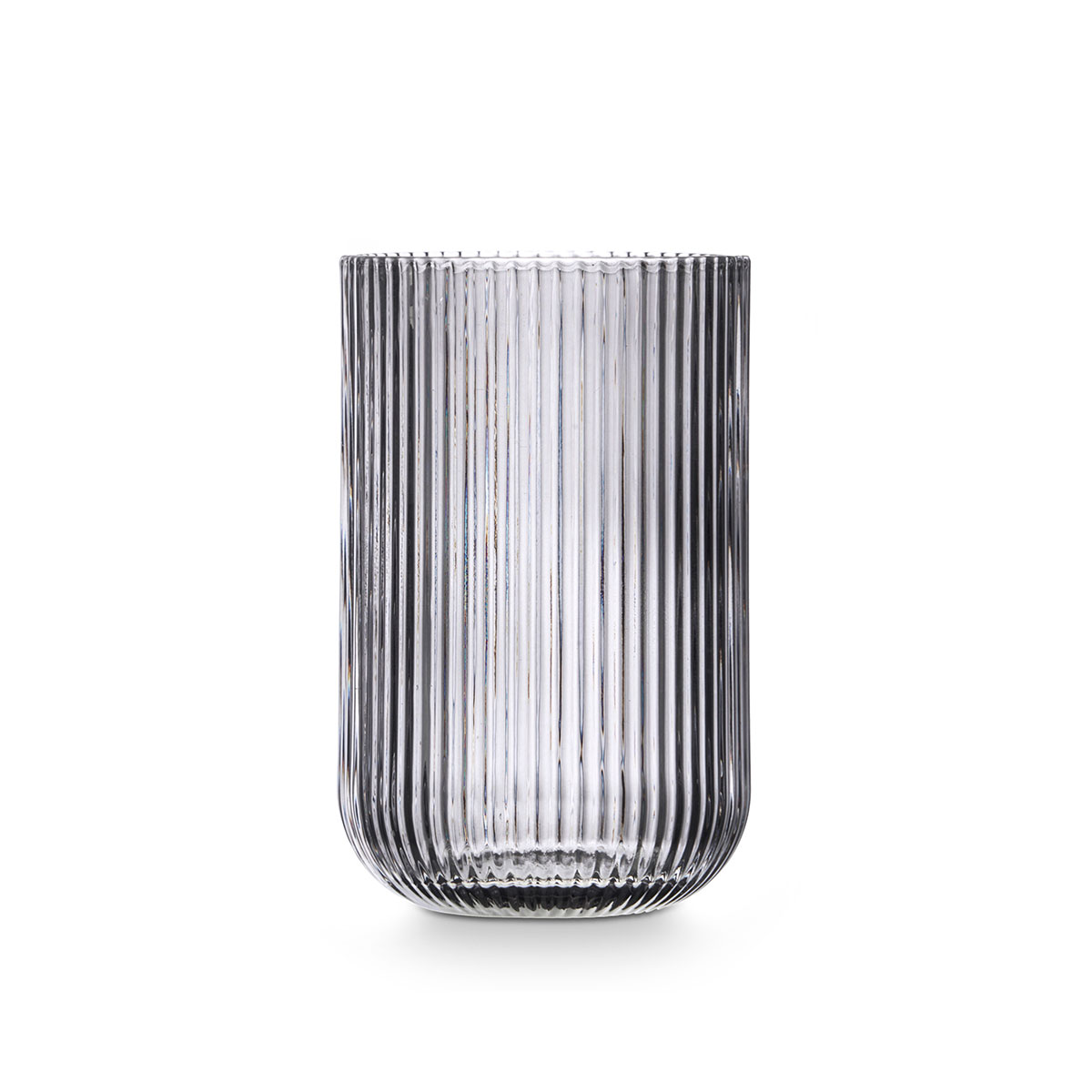 Copo de &aacute;gua RISCAS cinza em vidro 43cl