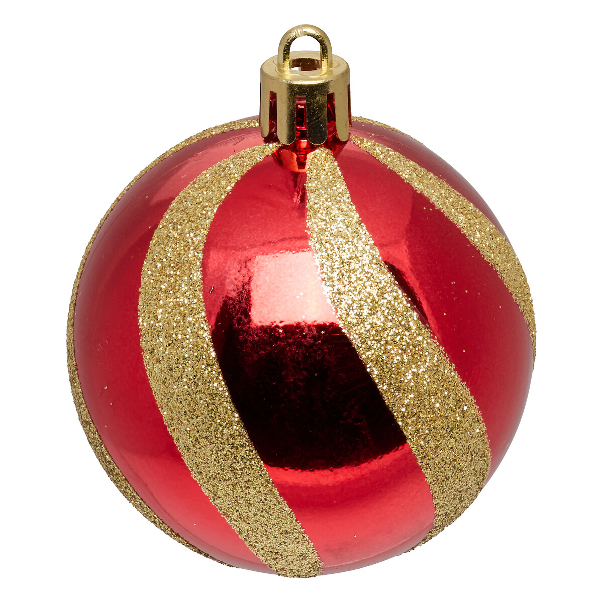 Conjunto de 60 bolas vermelho e dourado