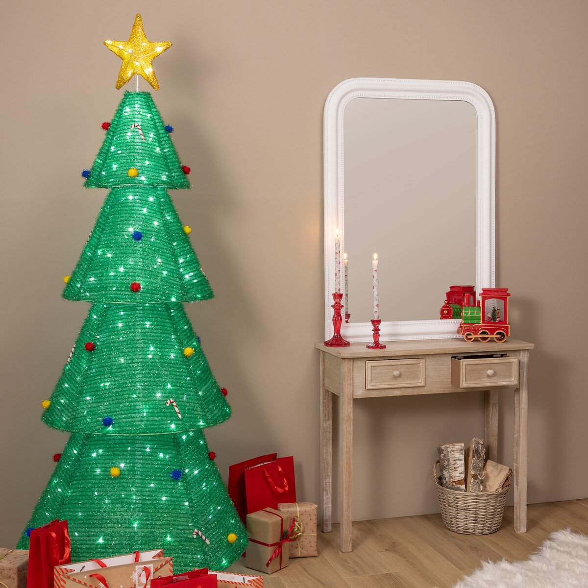 Figura de árvore de natal 200LED 188cm,  Figura de árvore de natal 200LED 188cm
