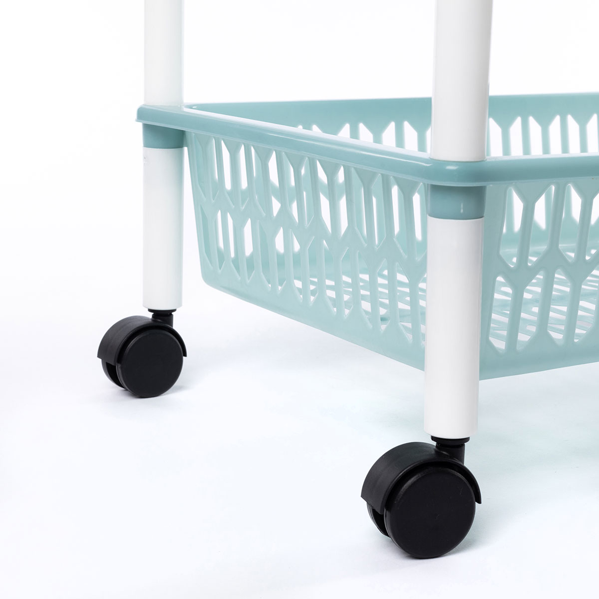 Carrinho de cozinha com 3 cestos azul