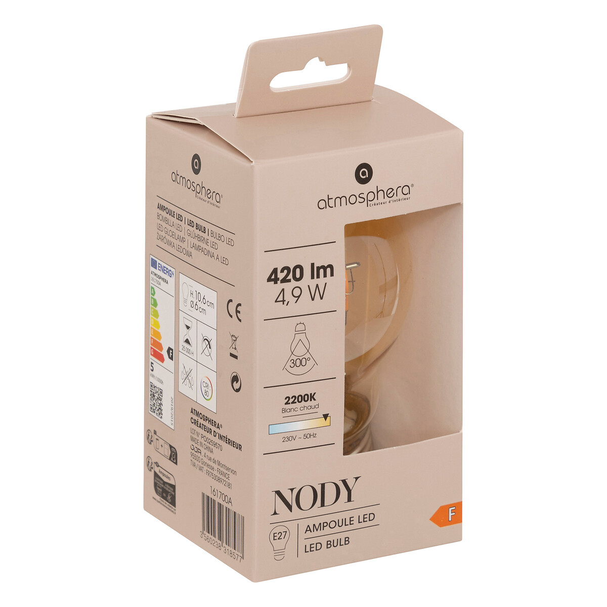 L&acirc;mpada VINTAGE ambar led e27 a60 5w