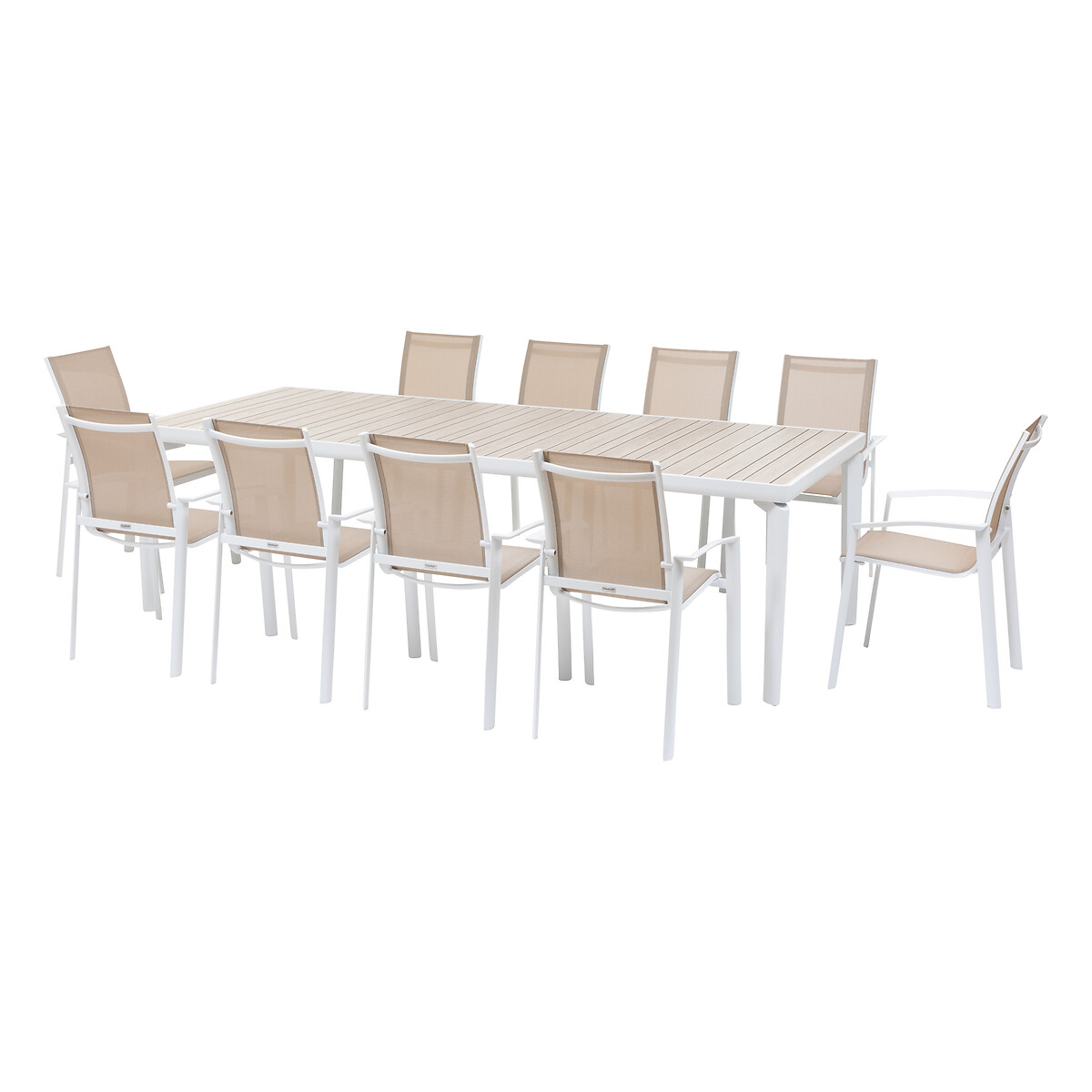 Conjunto de mesa fixa IBAIA e 6 cadeiras PIAZZA