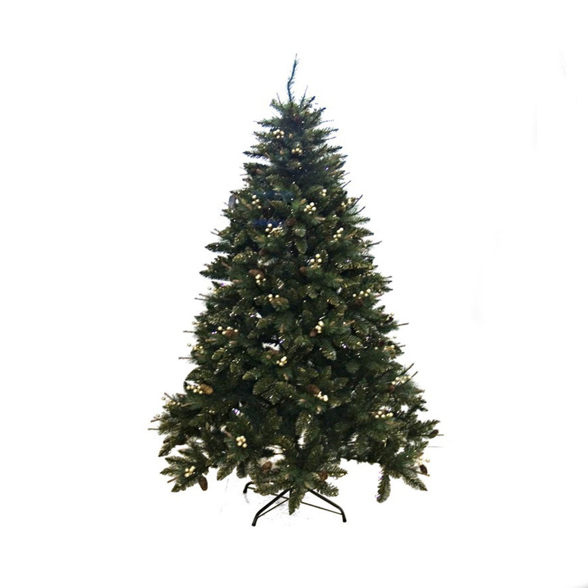 Árvore de natal com decoração dourada 210cm