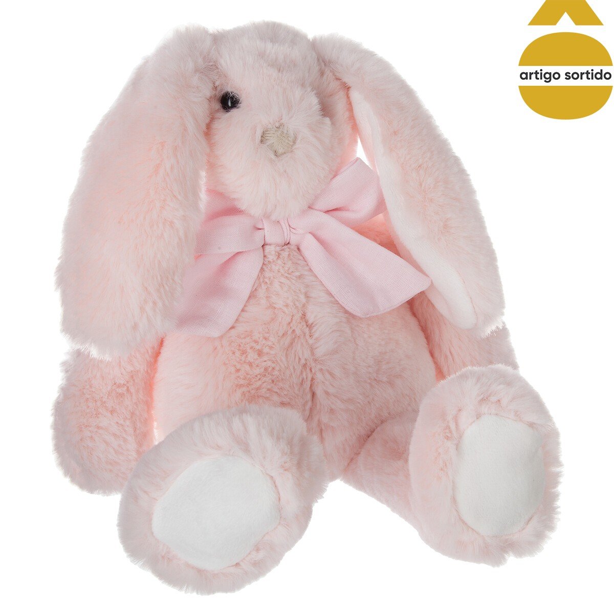 Peluche coelho com la&ccedil;o 30cm