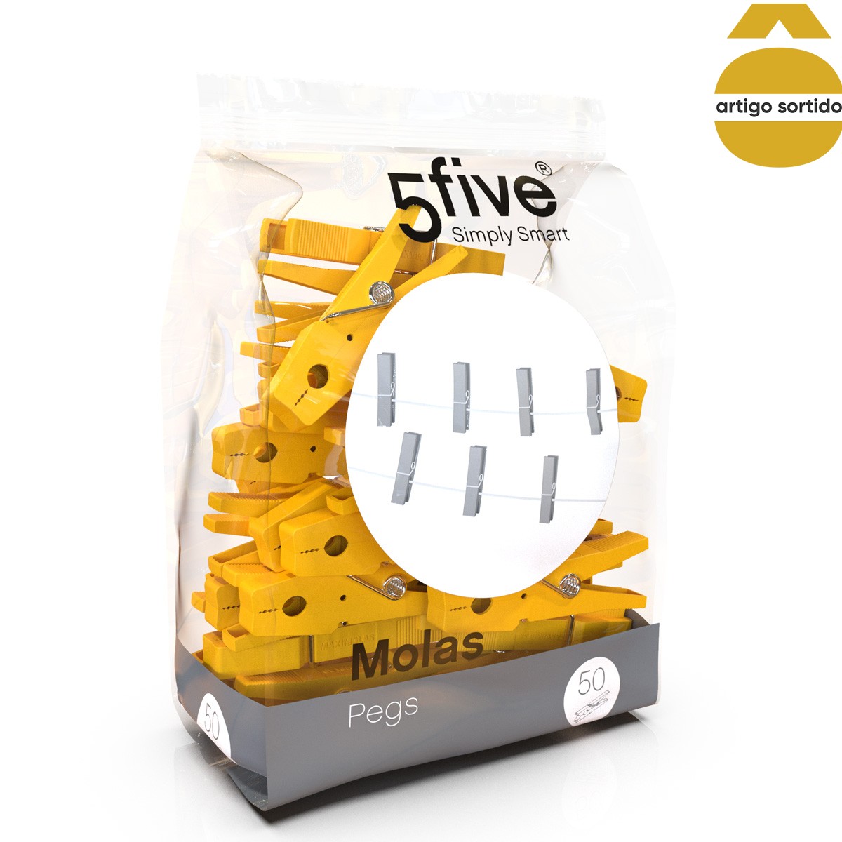 Conjunto de 50 molas para roupa,  Conjunto de 50 molas para roupa