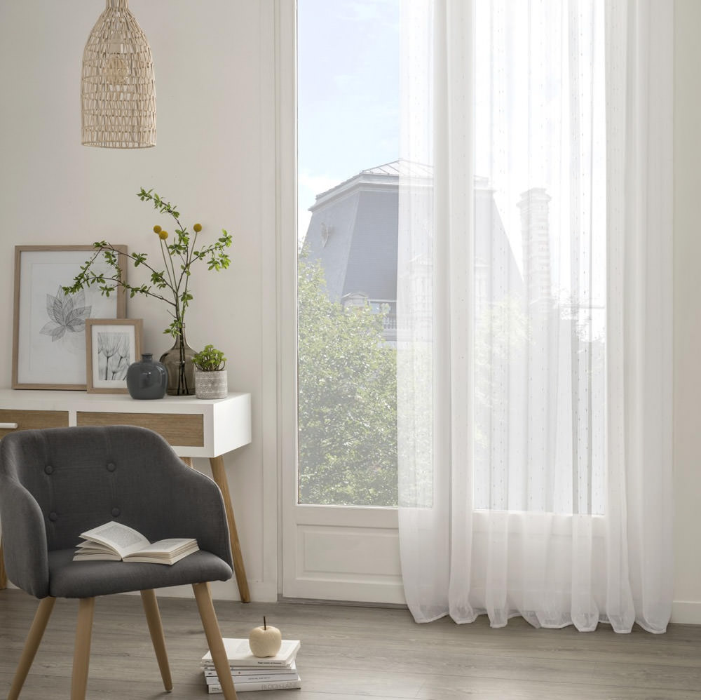 Cortina organza branca 140x240cm