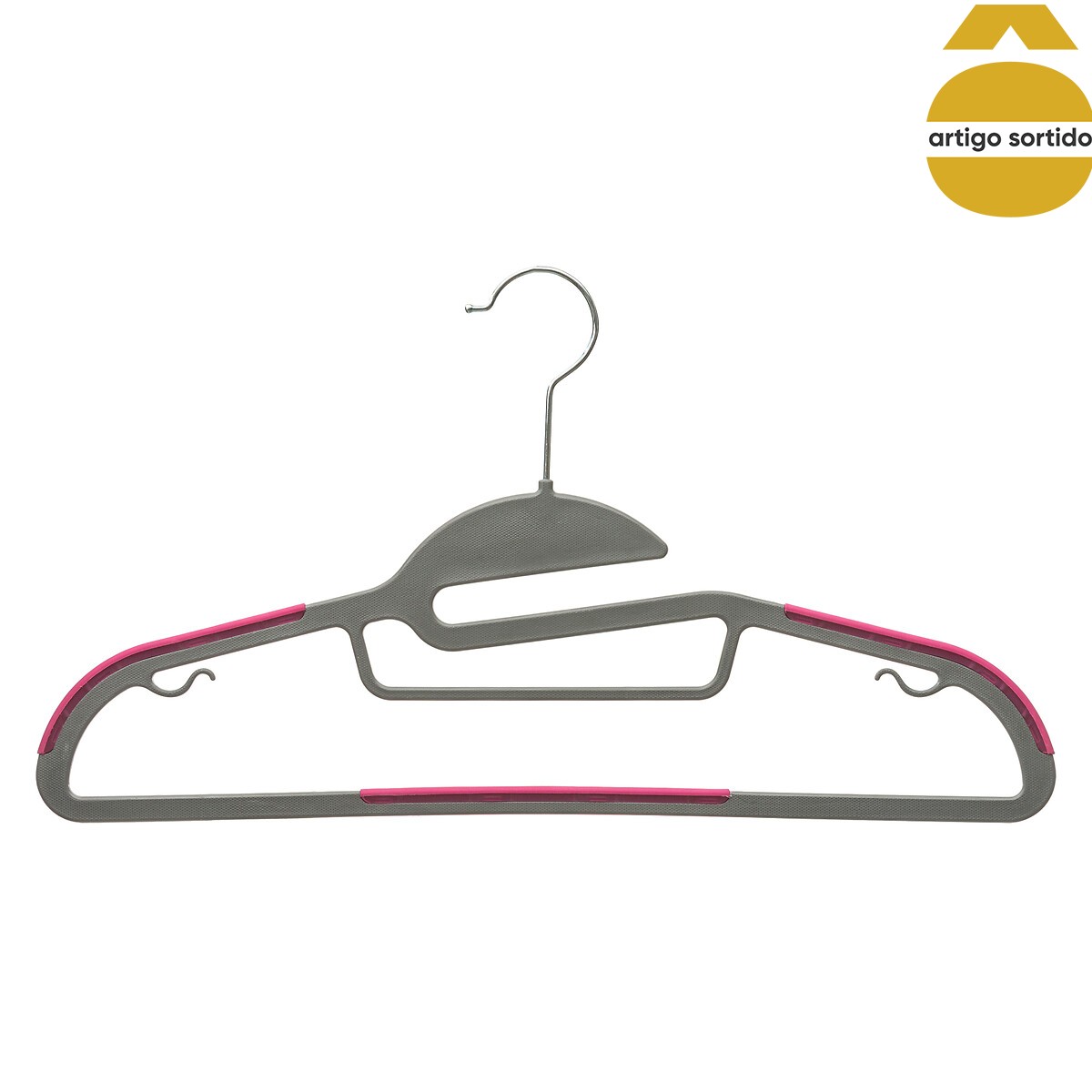 Conjunto de 8 cabides com suporte