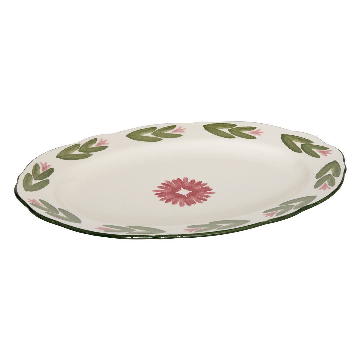 Travessa oval verde 31cm