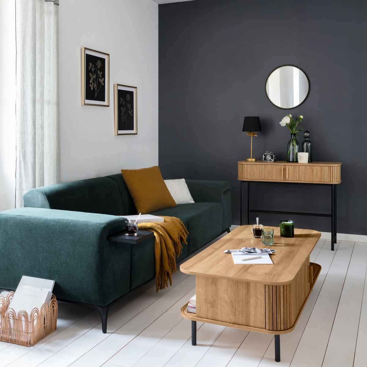 Mesa de centro COLVA bege em mdf