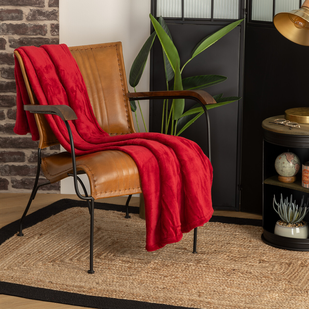 Manta microfibra vermelha 125x150cm