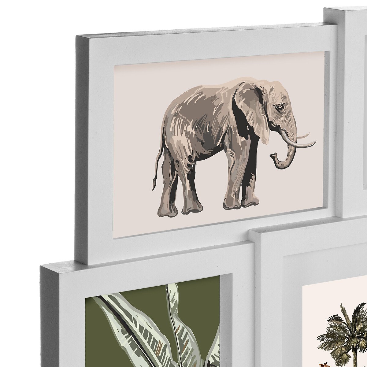 Multimoldura branca para 9 fotos