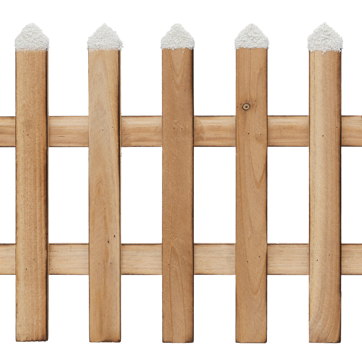 Cerca de madeira com neve 45cm