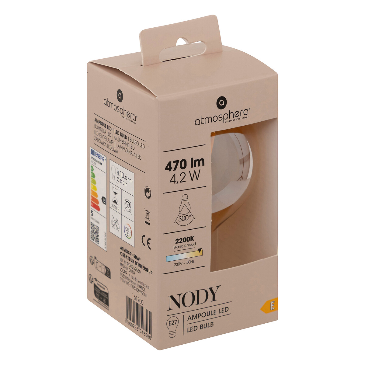 L&acirc;mpada VINTAGE ambar led a60 4,2w e27