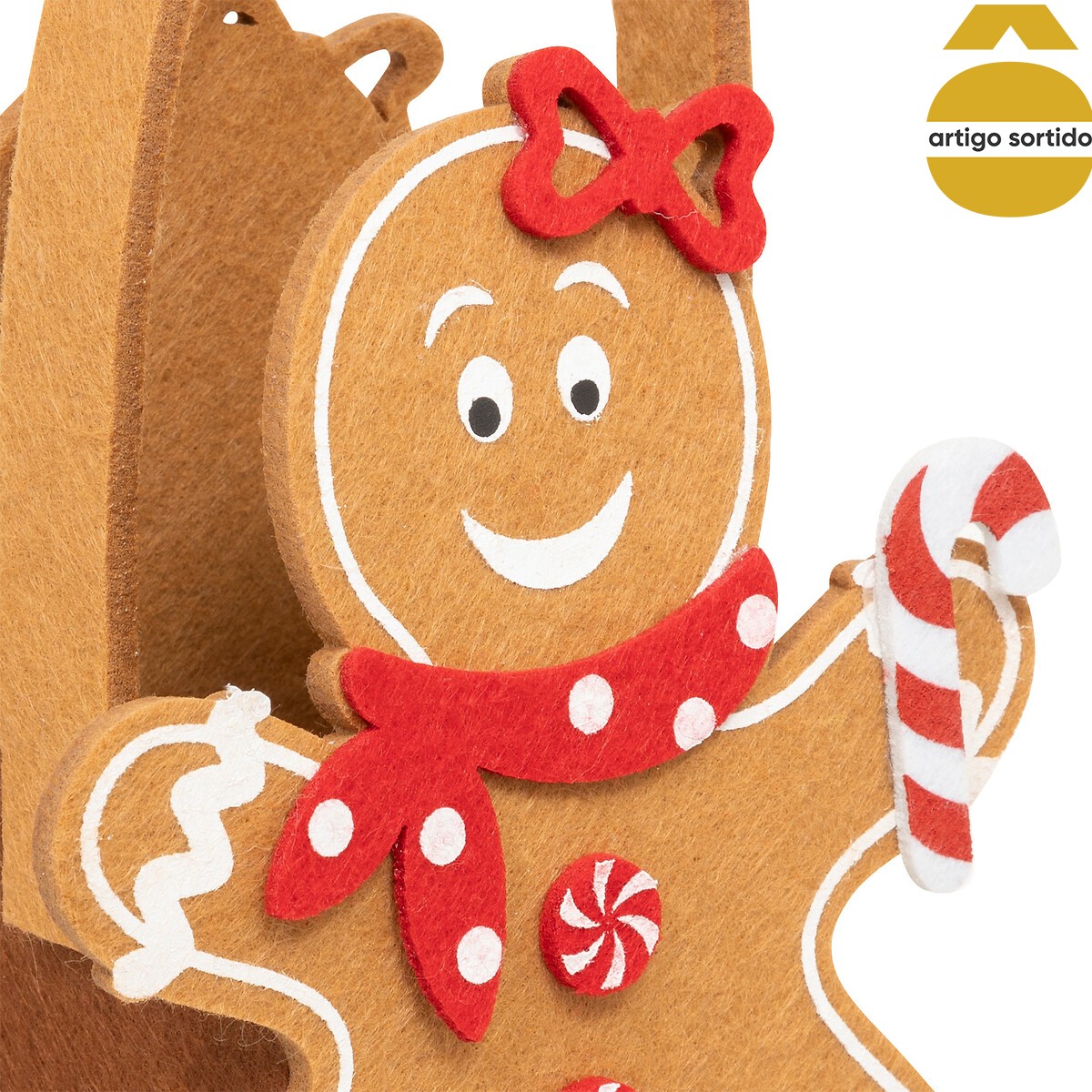 Saco de oferta bolacha de gengibre 14x8cm